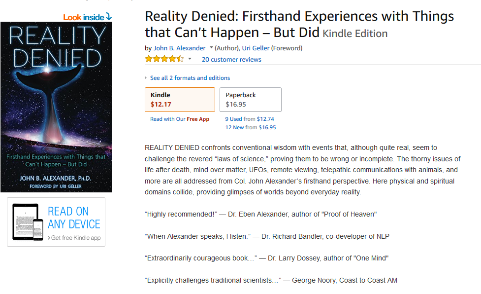 Screenshot-2018-5-18 Reality Denied Firsthand Experiences with Things that Can't Happen - But Did - Kindle edition by John [...]